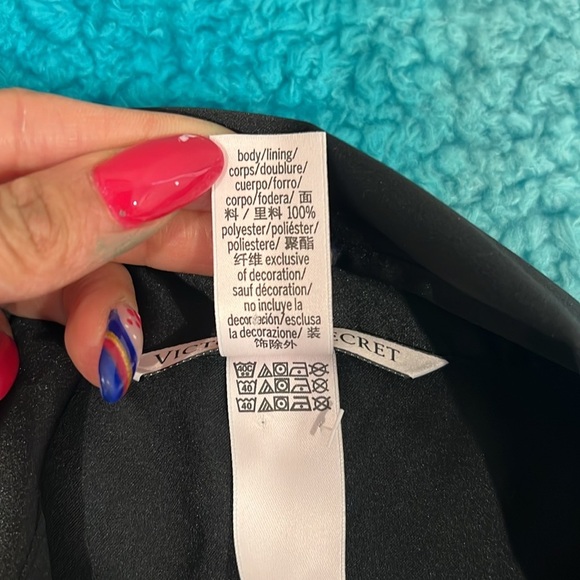 🔥Victoria’s Secret Black Pajama Set with Pink Accents🔥 - Picture 8 of 11